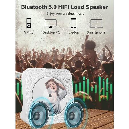 2022激安通販 Portable CD Player with Bluetooth: 4000mAh Rechargeable Kpop Music Player with HiFi Speaker，Remote Control，LCD Display，Sleep Timer，Headpho(並行輸入品)