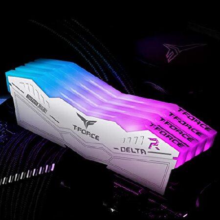 【並行輸入品】 TEAMGROUP T-FORCE DELTA RGB DDR5 Ram 32GB (2x16GB) 6000MHz PC5-48000 CL30 Intel XMP 3.0 ＆ AMD Expo対応 デスクトップメモリモジュール