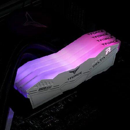 【並行輸入品】 TEAMGROUP T-FORCE DELTA RGB DDR5 Ram 32GB (2x16GB) 6000MHz PC5-48000 CL30 Intel XMP 3.0 ＆ AMD Expo対応 デスクトップメモリモジュール