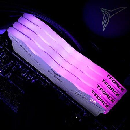 【並行輸入品】 TEAMGROUP T-FORCE DELTA RGB DDR5 Ram 32GB (2x16GB) 6000MHz PC5-48000 CL30 Intel XMP 3.0 ＆ AMD Expo対応 デスクトップメモリモジュール