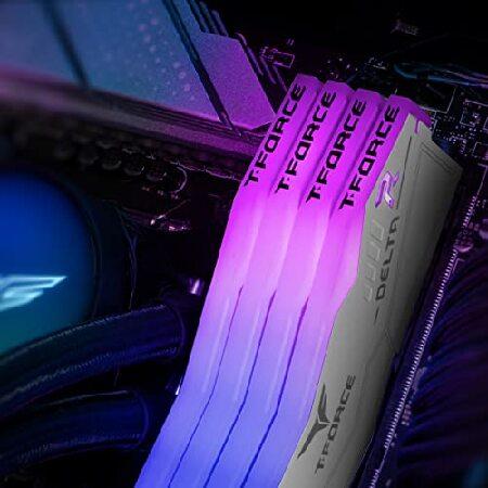 【並行輸入品】 TEAMGROUP T-FORCE DELTA RGB DDR5 Ram 32GB (2x16GB) 6000MHz PC5-48000 CL30 Intel XMP 3.0 ＆ AMD Expo対応 デスクトップメモリモジュール