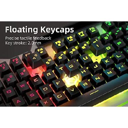 【並行輸入品】 AULA ゲーミングキーボードとマウスのコンボ RGB バックライト付きコンピューターキーボードとゲーミングマウス_1