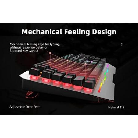 【並行輸入品】 AULA ゲーミングキーボードとマウスのコンボ RGB バックライト付きコンピューターキーボードとゲーミングマウス_2