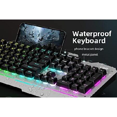 【並行輸入品】 AULA ゲーミングキーボードとマウスのコンボ RGB バックライト付きコンピューターキーボードとゲーミングマウス_3