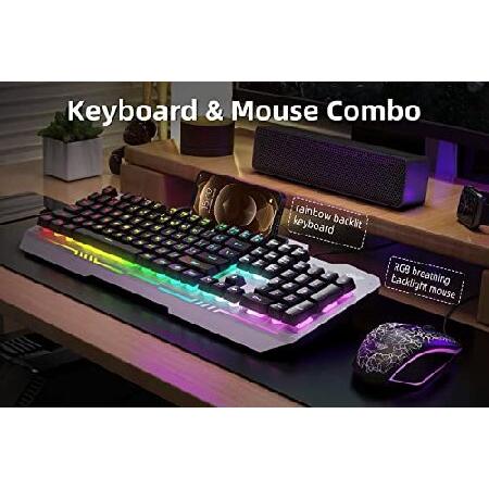 【並行輸入品】 AULA ゲーミングキーボードとマウスのコンボ RGB バックライト付きコンピューターキーボードとゲーミングマウス_4