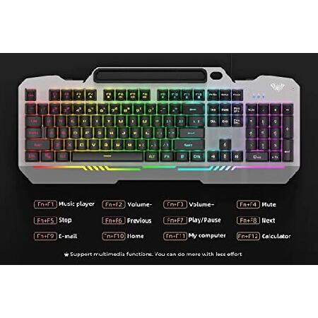 【並行輸入品】 AULA ゲーミングキーボードとマウスのコンボ RGB バックライト付きコンピューターキーボードとゲーミングマウス_5