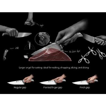 WIZEKA Steak Knives Set of 8, German 1.4116 Stainless Steel