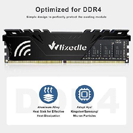 【並行輸入品】 Wlizedle DDR4 RAM 16GB キット (2x8GB) 3200MHz CL22 DIMM デスクトップメモリ PC4-25600 288ピン 1.2V 1Rx8 ノンECC アンバッファード PC コン_3