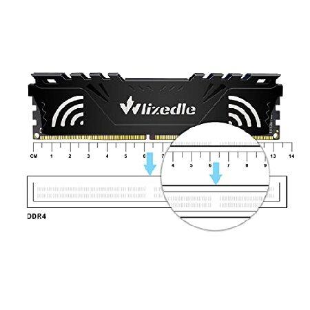 【並行輸入品】 Wlizedle DDR4 RAM 16GB キット (2x8GB) 3200MHz CL22 DIMM デスクトップメモリ PC4-25600 288ピン 1.2V 1Rx8 ノンECC アンバッファード PC コン_4