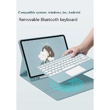 WEBストア限定 SENLAN iPad 9 iPad 8 iPad 7/Air3 Pro10.5 Keyboard Case Touchpad Magnetic Detachable Bluetooth Keyboard Slim Smart case Round Key for iPad 9th 8th 7th