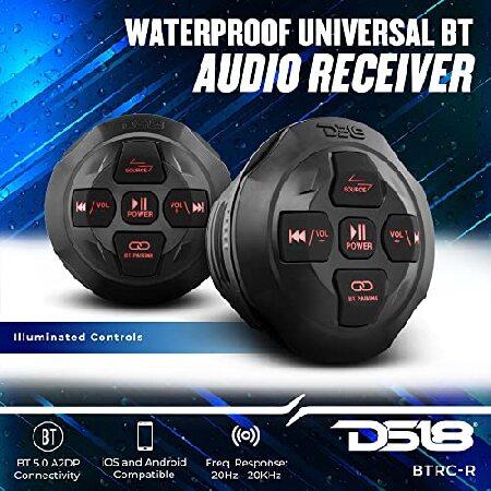 特価セールショップ DS18 MP4TP.4A Marine ＆ Powersports Stereo System 4X 4 Wakeboard Tower Pods Waterproof Speakers with Amplifier and Bluetooth Remote Contro(並行輸入品)