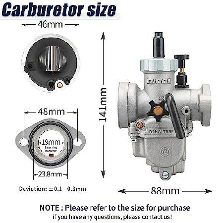 NIBBI PE19mm キャブレター 100cc-125ccフランジオートバイエンジンキャブレター用 ダートバイク ミニバイク ヤマハ ...