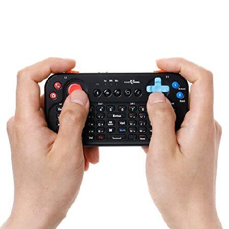 FUNDIAN Bluetooth Keyboard with Jog Mouse and Audio Receiver， Black， Remote Wireless Controller Compatible with Smartphone， Laptop， Tablet， iPad， Nvid with