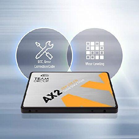 【並行輸入品】 TEAMGROUP AX2 2TB 2個パック 3D NAND TLC 2.5インチ SATA III 内蔵ソリッドステートドライブ SSD (読み取り速度 540MB/秒) ノートパソコンとPC