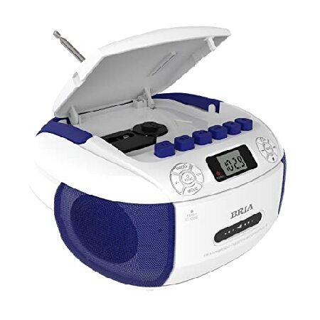 人気ブランドをセレクト BRIA PB277 Stereo Portable CD/Cassette Home Audio AM/FM Radio Boombox with Bluetooth， Aux， Headphone Jack， Cassette Recorder， MP3 CD， and (並行輸入品)