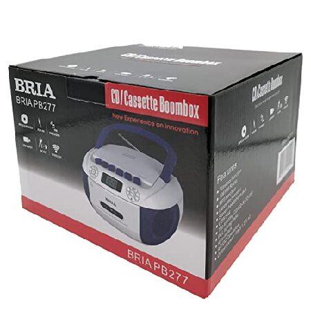人気ブランドをセレクト BRIA PB277 Stereo Portable CD/Cassette Home Audio AM/FM Radio Boombox with Bluetooth， Aux， Headphone Jack， Cassette Recorder， MP3 CD， and (並行輸入品)