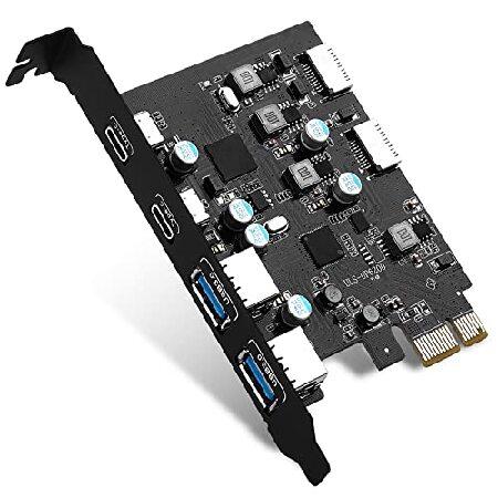並行輸入品】 YEELIYA PCIe - USB 3.0 拡張カード 6ポート (2X Type-E