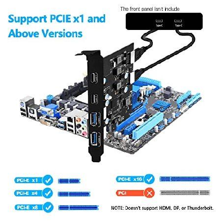 並行輸入品】 YEELIYA PCIe - USB 3.0 拡張カード 6ポート (2X Type-E