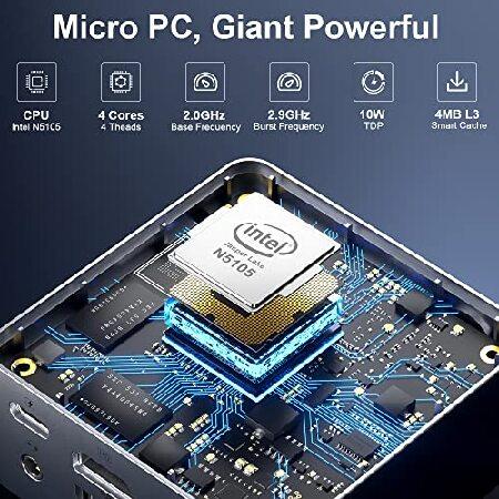 並行輸入品】 GMKtec Mini PC Intel 11th Gen N5105, 10nm 8GB RAM