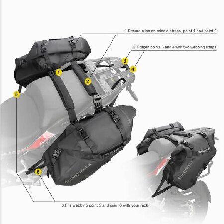 並行輸入品】 Rhinowalk オートバイサドルバッグ 防水 防振モーター