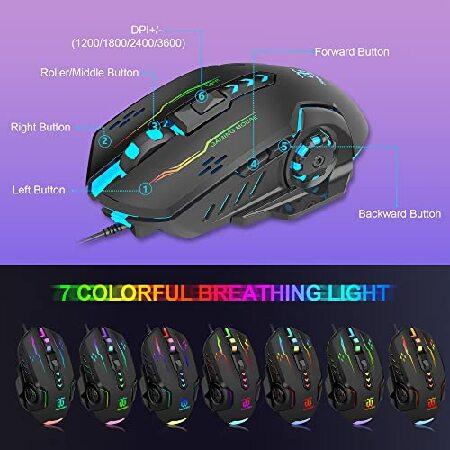 【並行輸入品】 ゲーミングキーボードとマウス、ヘッドフォン、マウスパッド、オールインワンコンボ、PCゲーマー、Xbox、PS4ユーザー用。_3