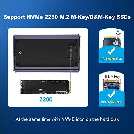 【並行輸入品】 ACASIS 40Gbps M.2 NVME SSD エンクロージャ NVME PCIe B+M M-Key ソリッドステートドライブ 外付けエンクロージャ アルミシェル SSDケース