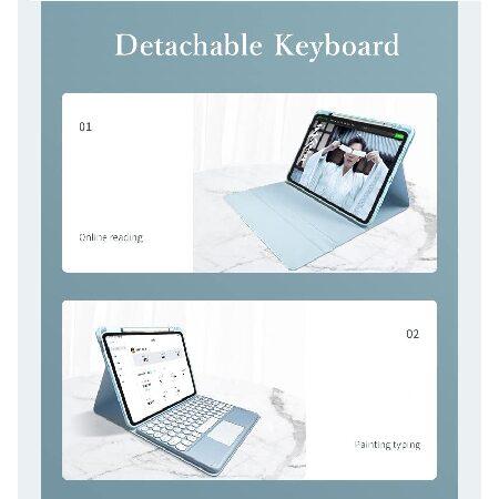 大切な kaitesi iPad 9th 8th 7th Generation Keyboard Case Touchpad Detachable Keyboard for iPad Air 10.5(3rd Gen)/iPad Pro 10.5 inch Slim Leather Smart Cover