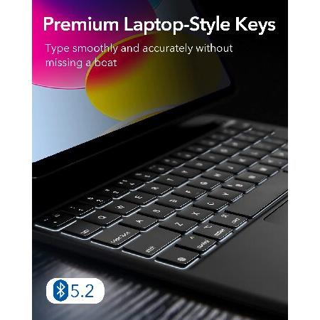 【並行輸入品】 ESR リバウンド 磁気キーボードケース iPadキーボードケース iPad 10 (2022) 対応 簡単セットフローティングカンチレバースタンド_4