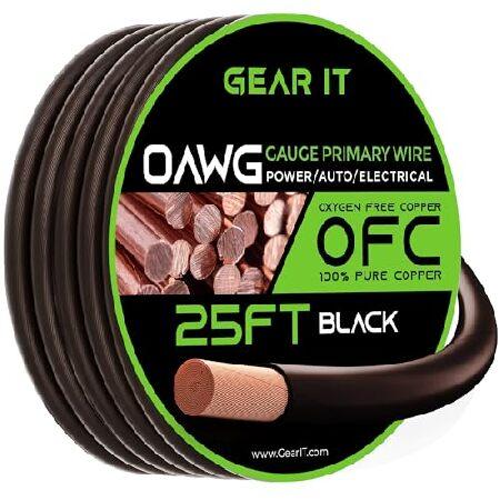 並行輸入品】 GearIT 1/0ゲージ ワイヤー 無酸素銅 OFC (25フィート