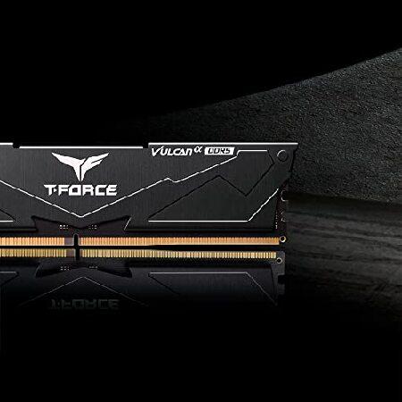 【並行輸入品】 TEAMGROUP T-Force Vulcan Alpha DDR5 Ram 32GB キット (2x16GB) 5600MHz (PC5-44800) CL40 デスクトップメモリモジュール RAM (ブラック) AMD_5