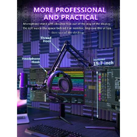 Amazon | IXTECH マイクアーム ホワイト プレミアムブームアーム 360