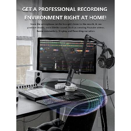 Amazon | IXTECH マイクアーム ホワイト プレミアムブームアーム 360