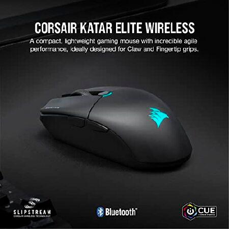 Corsair KATAR Elite Wireless Gaming Mouse - Ultra Lightweight, Marksman 26,000 DPI Optical Sensor, Sub-1ms Slipstream Wireless Connection, Up to 110 H｜olg｜02