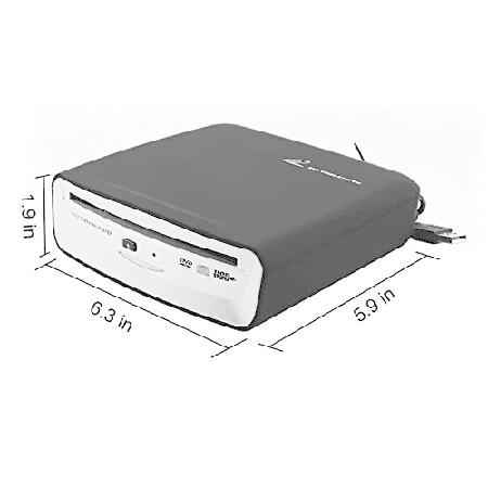 【並行輸入品】 USBポータブルCDプレーヤー 車用 ユニバーサル外付けカーCDプレーヤー USB DVD CDプレーヤー 車 Androidナビゲーション/テレビ用の画像