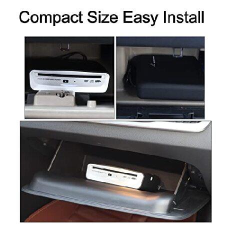 【並行輸入品】 USBポータブルCDプレーヤー 車用 ユニバーサル外付けカーCDプレーヤー USB DVD CDプレーヤー 車 Androidナビゲーション/テレビ用の画像