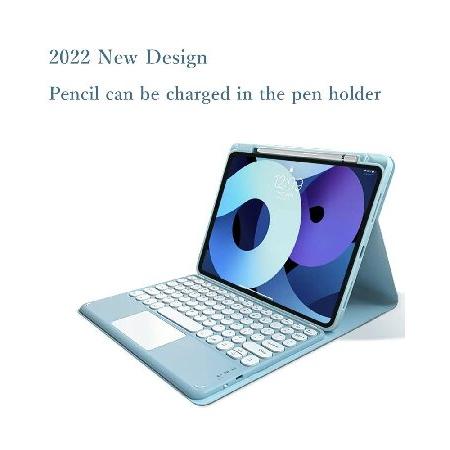 大特価放出 kaitesi iPad 10th Generation Keyboard Case - Touchpad Detachable Keyboard with Pencil Charging Holder - iPad 10 2022 10.9 inch Slim Leather Folio Smar