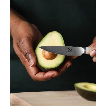 Material The 4'' Knife High Carbon Stainless Steel Razor-Sharp Paring Knife For Peeling, De-seeding, Slicing, Dicing, Blue Grey(並行輸入品)｜olg｜06