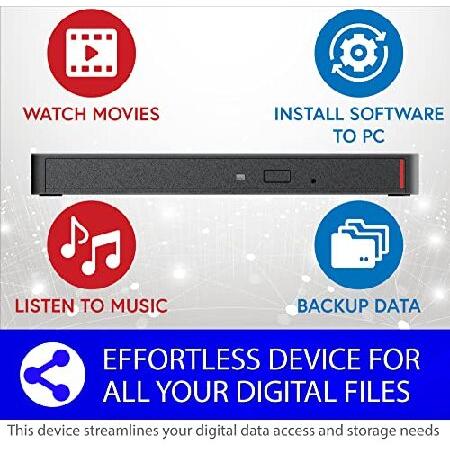 【並行輸入品】 BUFFALO (バッファロー) MediaStation 8倍 ポータブルDVDライター M-DISC対応 TAA準拠の画像