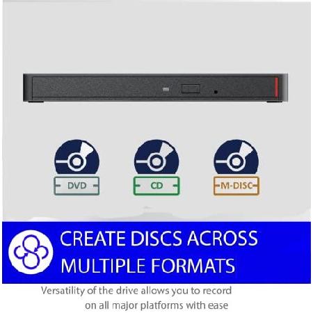 【並行輸入品】 BUFFALO (バッファロー) MediaStation 8倍 ポータブルDVDライター M-DISC対応 TAA準拠の画像