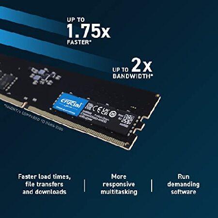 並行輸入品】 Crucial RAM 16GB DDR5 5600MHz (5200MHzまたは4800MHz