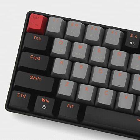 【並行輸入品】 Merdia Teclado mecanico inalambrico de modo dual 2.4G/BT con interruptor azul， 68 teclas， dise?o de disposici?n negro y gris， color
