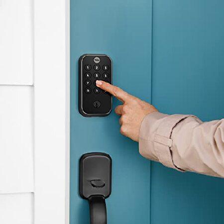 【並行輸入品】 Yale Assure Lock 2 デッドボルト、ブラック スエード キーフリー スマートエントリードアロック Z-Wave接続タッチスクリーンキーパッド付き コ_5