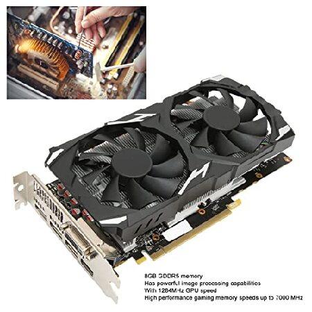 【並行輸入品】 ゲーミンググラフィックスカード RX 580グラフィックスカード 8GB GDDR5 256ビット対応 8K 16 PCI Express 3.0 冷却ファン2個の画像