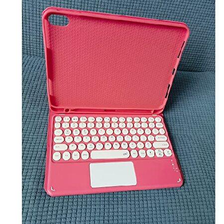 【並行輸入品】 HENGHUI iPad 第10世代 2022年 キーボード ケース タッチパッド付き かわいい ラウンドキー カラーキーボード iPad10 10.9インチ 取り外し可能