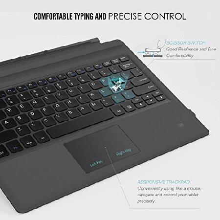 MoKo Type Cover Compatible with Microsoft Surface Pro 7 Plus 2021/ Pro 7 / Pro 6 / Pro 5 / Pro 4 /Pro 3, Lightweight Wireless Replacement Keyboard wit｜olg｜04