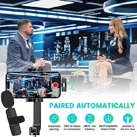 EJCC 2 Pack Wireless Microphone for iPhone iPad, Mini Microphone, Wireless Microphones,Clip-on Microphones, Microphone for iPhone Video Re(並行輸入品)｜olg｜06