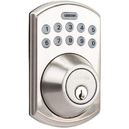 RemoteLock LockState Residential Deadbolt Satin Chrome Smart Lock : オー ...