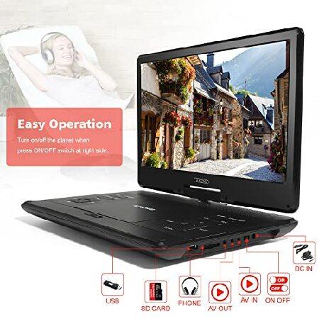 【並行輸入品】 16.9\" Portable DVD Player with 14.1\" Large HD Screen,High Volume Speaker,with Extra Carrying Bag,Supports 6 Hours Built-in Battery andの画像