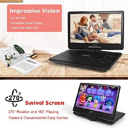 【並行輸入品】 16.9\" Portable DVD Player with 14.1\" Large HD Screen,High Volume Speaker,with Extra Carrying Bag,Supports 6 Hours Built-in Battery andの画像