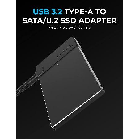 並行輸入品】 SABRENT SSDへのUSB変換アダプタ/2.5/3.5インチSSD/SATA